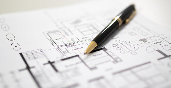 Verkauf & Vermietung Stift auf Grundriss liegend